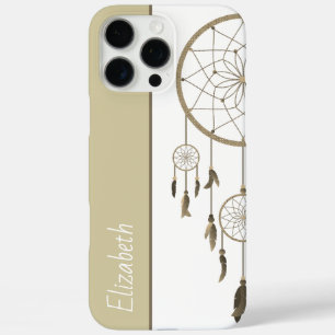 Dreamcatcher Beige Feathers Boho Custom Name  iPhone 16 Pro Max Case