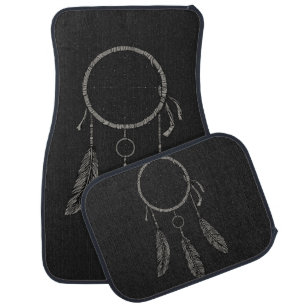Dreamcatcher black car floor mat