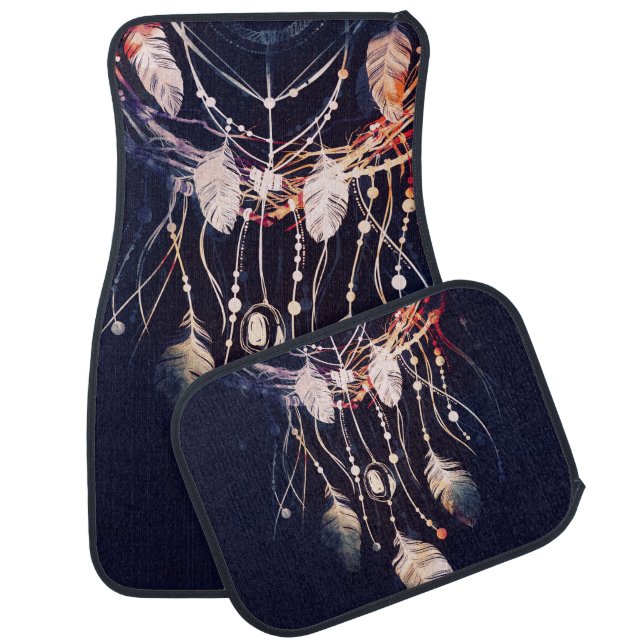 Dreamcatcher, branches, boho style, digital art. car floor mat (Set)