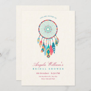Dreamcatcher bridal shower invitation
