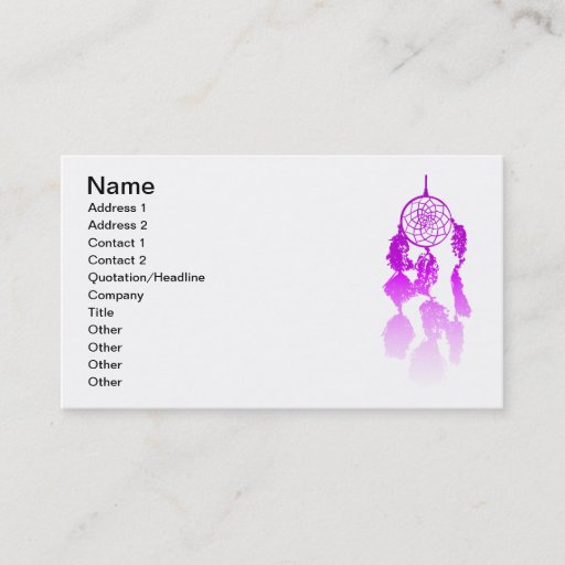 Customizable Dreamcatcher Business Card Template