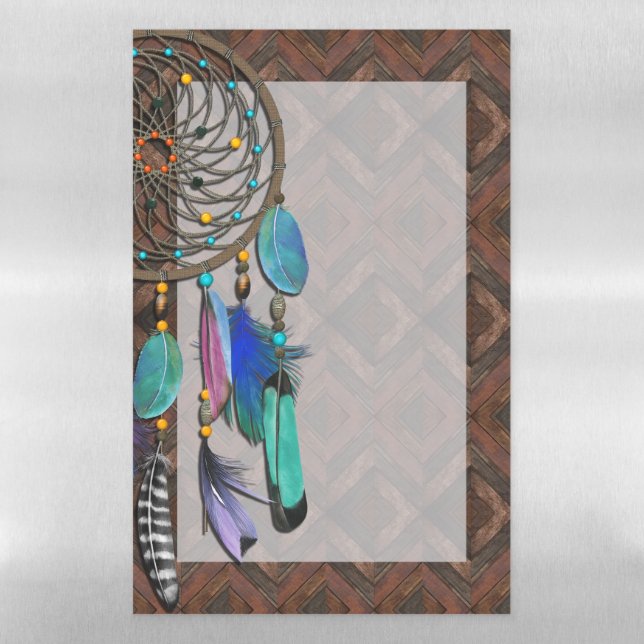 Dreamcatcher | Chevron Wood Pattern Magnetic Dry Erase Sheet (Vertical)