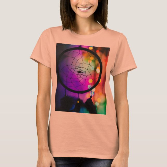Dreamcatcher Colorful Bokeh T-Shirt (Front)
