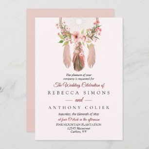 Dreamcatcher Custom Wedding Invitations