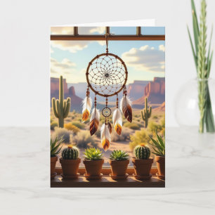 Dreamcatcher, Desert Canyons, Cacti Birthday Card