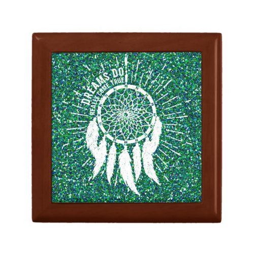 Dreamcatcher Dreams Do Really Come True Teal Gift Box