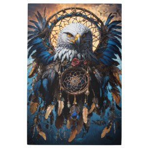 Dreamcatcher Eagle Metal Print