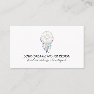 Dreamcatcher Feather Boho Tribal Business Card