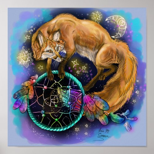 DreamCatcher Fox Poster