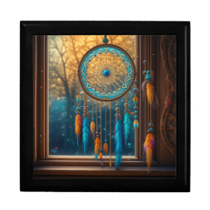 Dreamcatcher in a Window Fall Leaves Gift Box