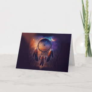 Dreamcatcher in forest forest card