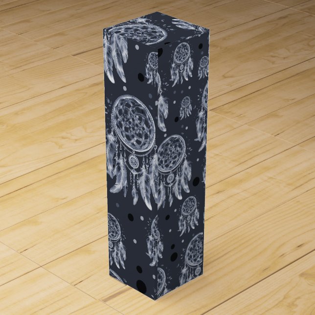 Dreamcatcher Indigo Blue Wine Box (Front)