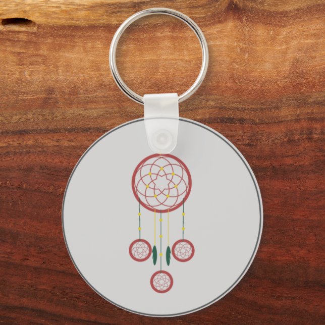 Dreamcatcher Keychain: Catch Your Dreams" Keychain (Front)