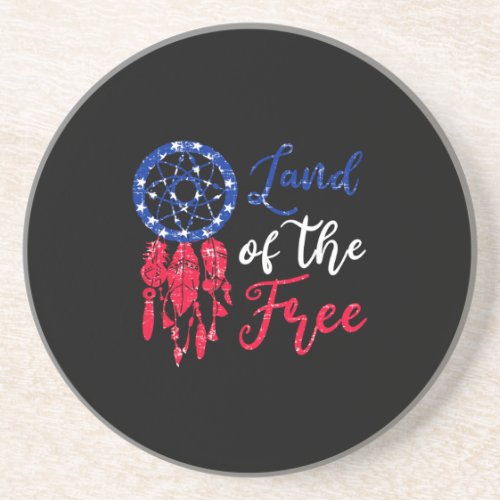 Dreamcatcher Land of the FREE American Flag Coaster
