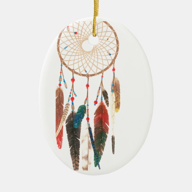 Dreamcatcher new! ceramic ornament (Front)