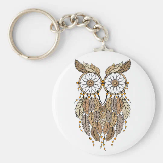 Great Horned Owl Keychain 