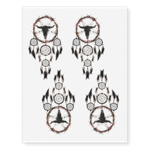 Dreamcatcher - Pentagram Temporary Tattoos