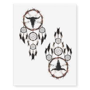 Dreamcatcher - Pentagram Temporary Tattoos