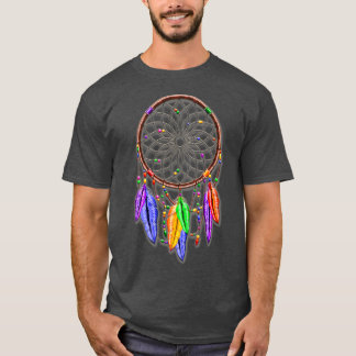 Dreamcatcher Rainbow Feathers  T-Shirt