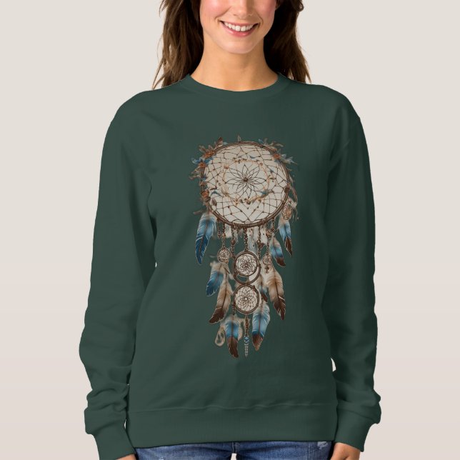 Dreamcatcher Serenity: Symbolic T-Shirt Design Sweatshirt (Front)