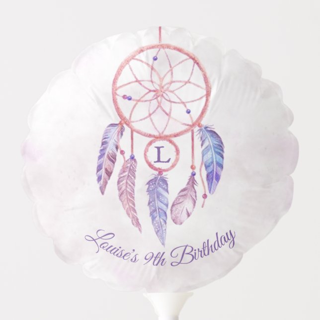 Dreamcatcher Sleepover Birthday Party Balloon (Front)