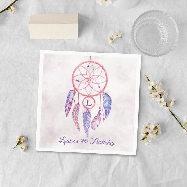 Dreamcatcher Sleepover Birthday Party Napkins (Creator Uploaded)