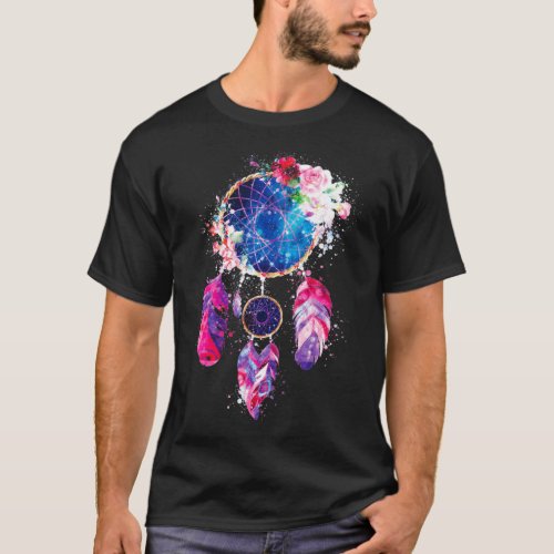 Dreamcatcher  Spiritual Nebula Space Dream Catcher T_Shirt