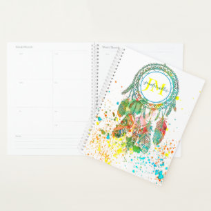 Dreamcatcher splatter personalized  planner