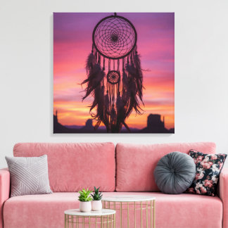 Dreamcatcher Sunset Wall Art –Boho Spiritual Decor