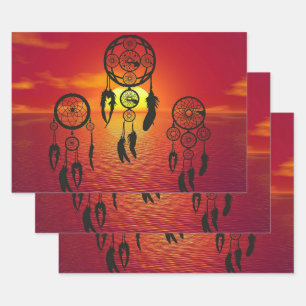 Dreamcatcher Sunset Wrapping Paper Sheets