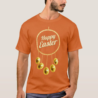 Dreamcatcher Wreath Decoration Golden Eggs For Eas T-Shirt