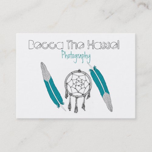 Dreamcatchers and feathers business card templates