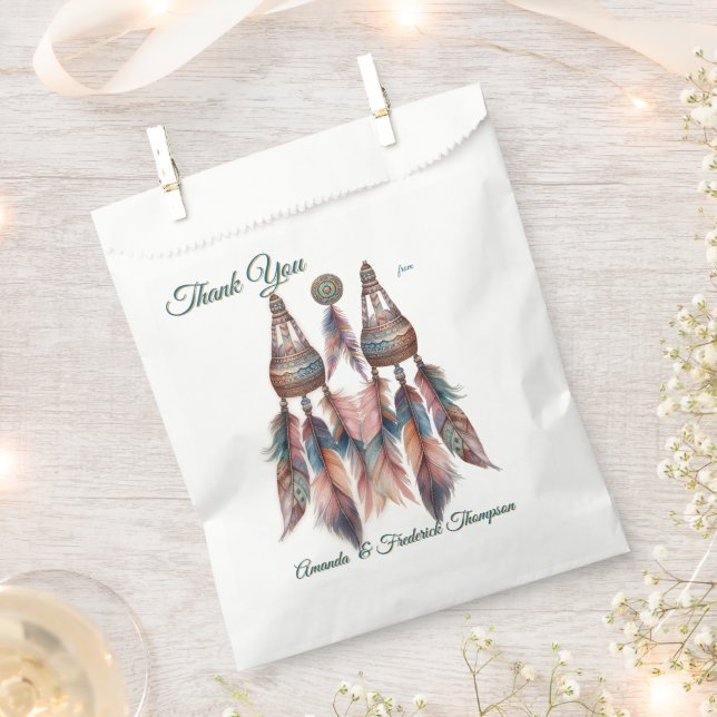 Dreamcatchers in a Bohemian theme Favor Bag (Clipped)