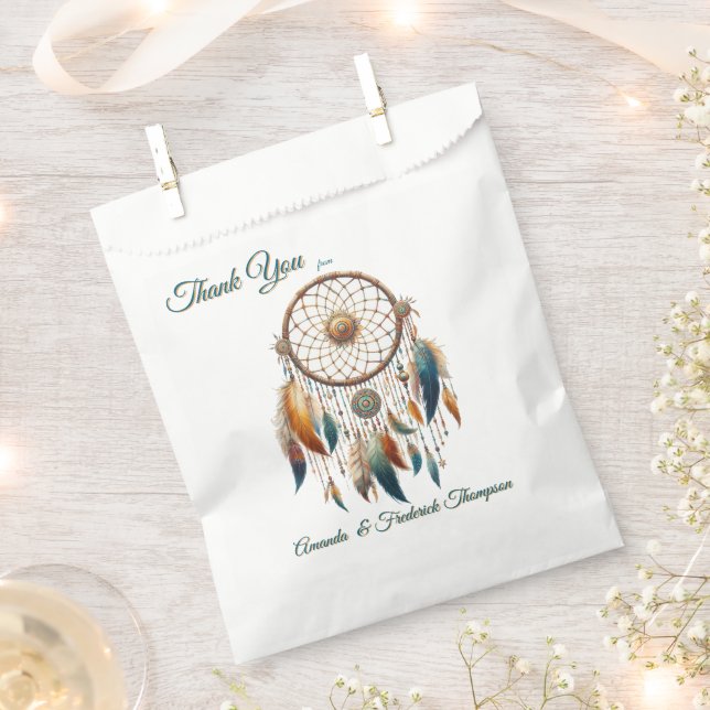 Dreamcatchers in a Bohemian theme Favor Bag (Clipped)