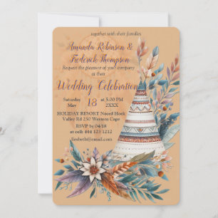 Dreamcatchers in a Bohemian theme Invitation