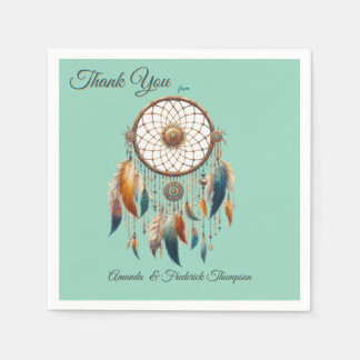 Dreamcatchers in a Bohemian theme Napkins