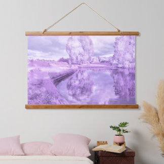 Dreamed Landscape Watercolor Style Hanging Tapestry