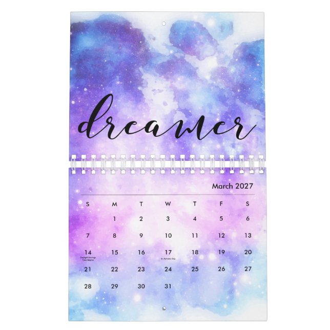 Dreamer Calendar (Mar 2027)