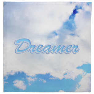 Dreamer Puffy White Clouds and Blue Sky Napkin