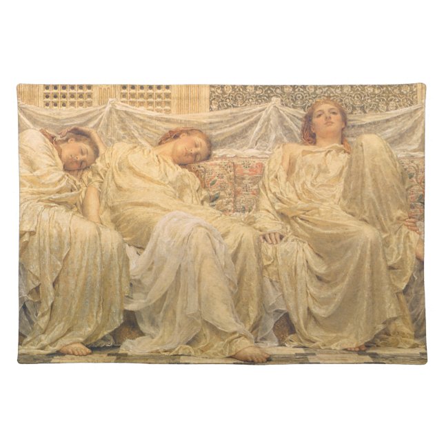 Dreamers by Albert Joseph Moore, Victorian Art Cloth Placemat (Front)