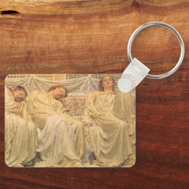 Dreamers by Albert Joseph Moore, Victorian Art Keychain (Front)