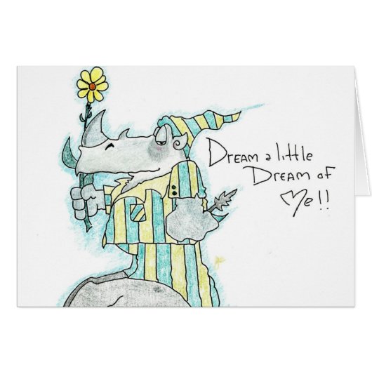 Dreamin Rhino card (Front Horizontal)