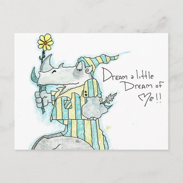 Dreamin Rhino postcard (Front)