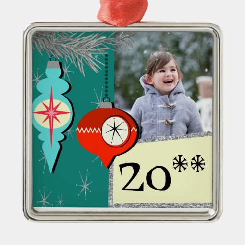 Dreaming a of Retro Christmas Photo Ornament