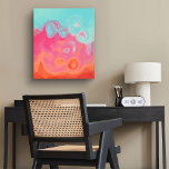 Dreaming a Reality Canvas Print<br><div class="desc">Surreal landscape of organic shapes in delicate shades of pink,  cyan and orange... </div>