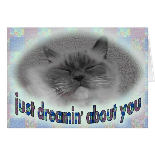 Dreaming about you! cards (Front Horizontal)