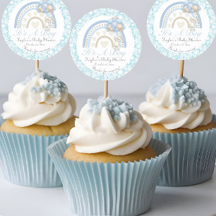 Dreaming Blue It's a Boy Baby Shower Classic Round Sticker
