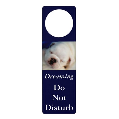 Dreaming Bulldog Do Not Disturb Door Hanger