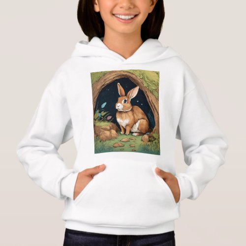 Dreaming Bunny A Whimsical Tale Hoodie