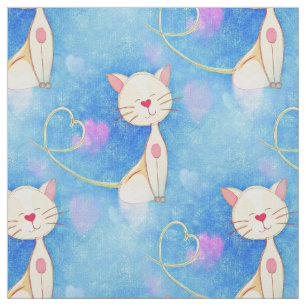 Dreaming Cat Fabric